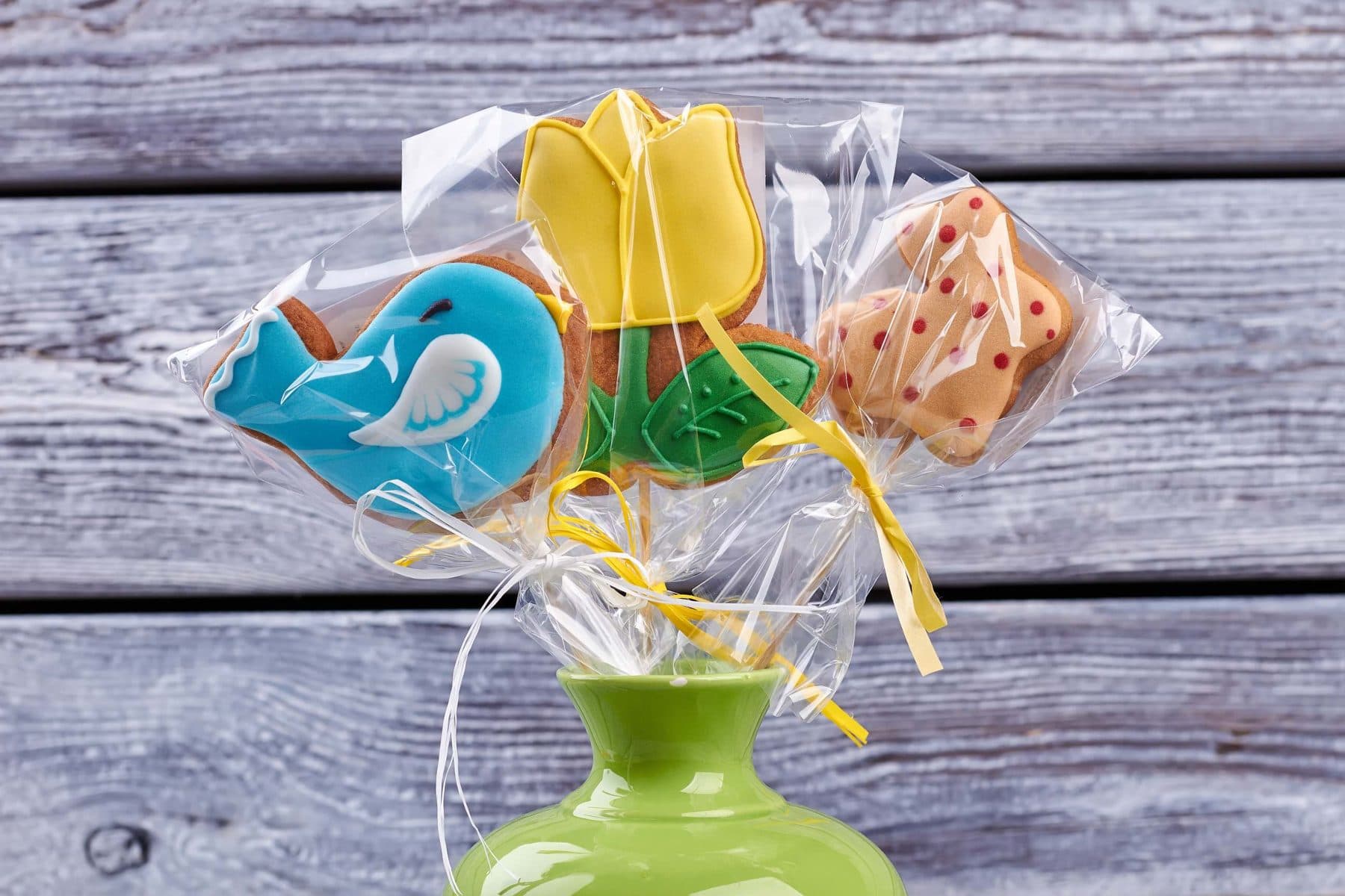 Dulces en bolsas transparentes