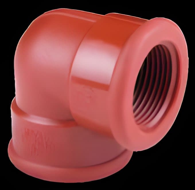PP threaded 90° female-female elbow