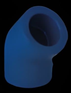 Blue PP-R 45° elbow
