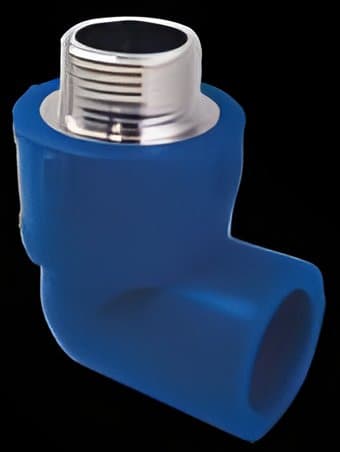 Blue PP-R 90° male elbow