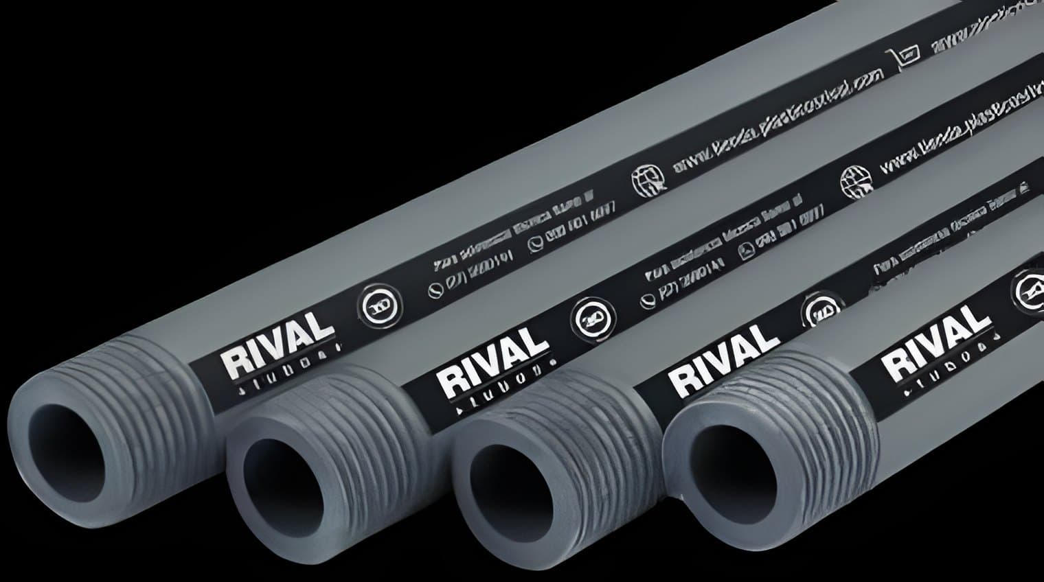 Grey threaded PVC pressure pipe